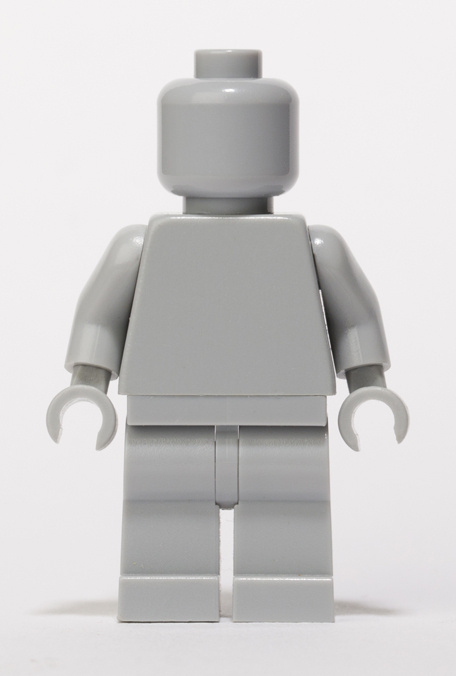 Light Bluish Gray Lego Monochrome minifigure